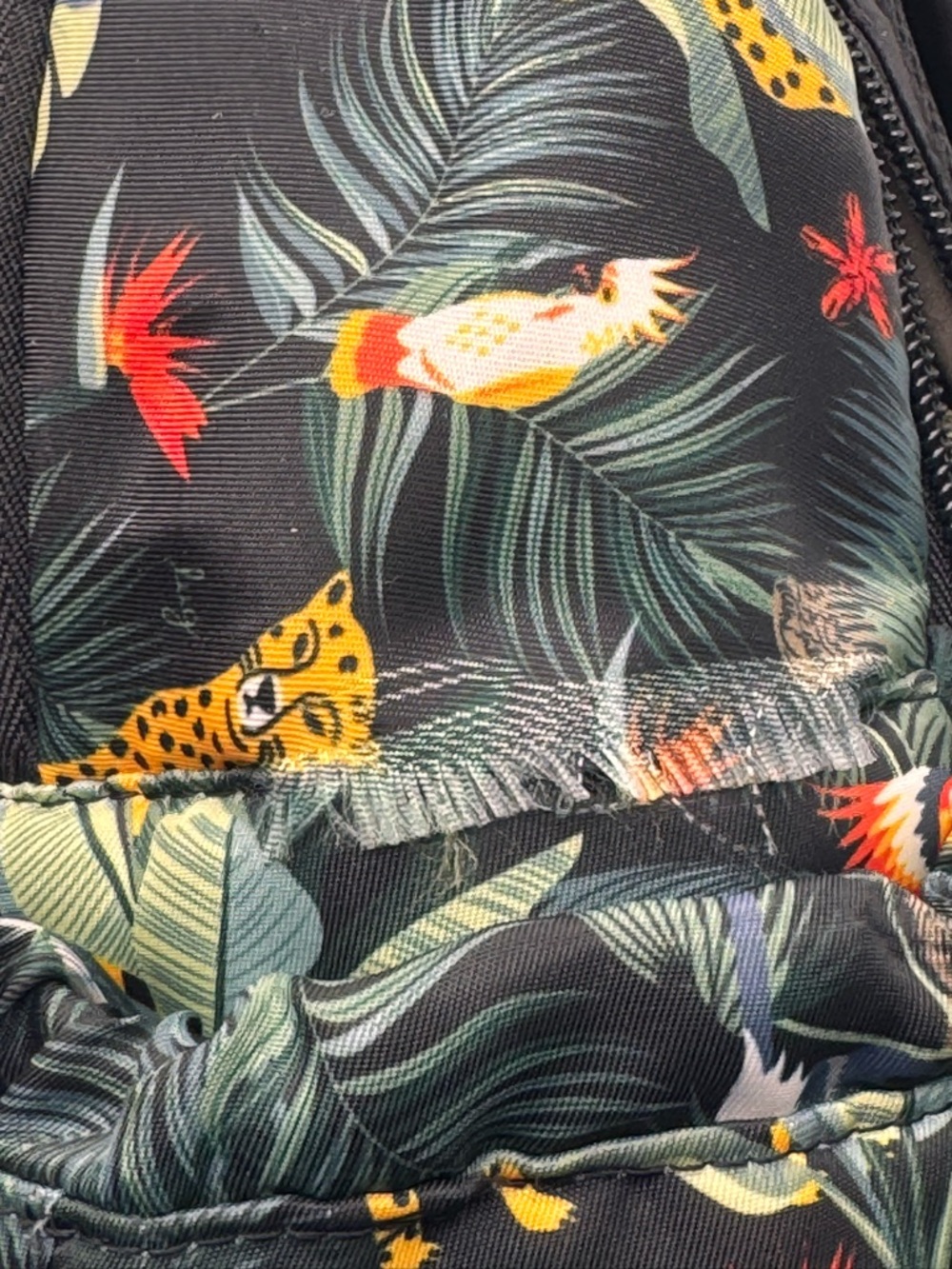 Lug Black Backpack with Tropical Leaf Accents - Picture 7 of 11